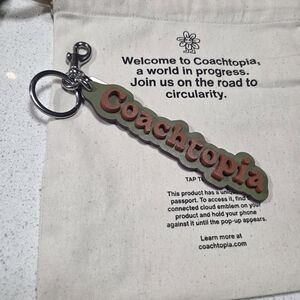 Coachtopia Green and Brown Keychain